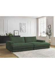 Leo Modüler Kanepe - Kadife Kumaş Döşemeli, 3-4 Kişilik-Koltuk-Innature Home-Açık Bej-NowShopFun