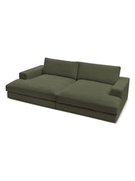 Leo Modüler Kanepe - Kadife Kumaş Döşemeli, 3-4 Kişilik-Koltuk-Innature Home-Açık Bej-NowShopFun