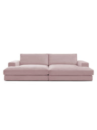 Leo Modüler Kanepe - Kadife Kumaş Döşemeli, 3-4 Kişilik-Koltuk-Innature Home-Açık Bej-NowShopFun