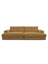 Leo Modüler Kanepe - Kadife Kumaş Döşemeli, 3-4 Kişilik-Koltuk-Innature Home-Açık Bej-NowShopFun