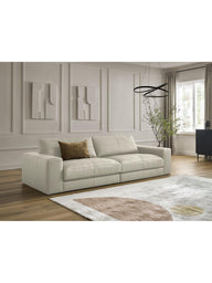 Leo Modüler Kanepe - Rahat Oturum Bulutsu Yumuşaklık- 3-4 Kişilik-Koltuk-Innature Home-Açık Bej-NowShopFun
