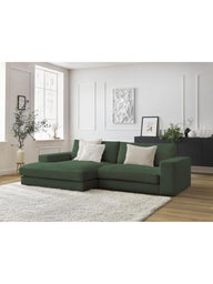 Leo Modüler L Köşe Kanepe - Uzanmalı Köşe - 3-4 Kişilik-Köşe Koltuk-Innature Home-Açık bej-Sağ-NowShopFun
