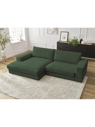 Leo Modüler L Köşe Kanepe - Uzanmalı Köşe - 3-4 Kişilik-Köşe Koltuk-Innature Home-Açık bej-Sağ-NowShopFun