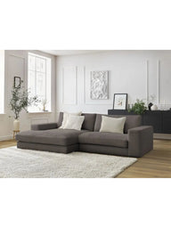 Leo Modüler L Köşe Kanepe - Uzanmalı Köşe - 3-4 Kişilik-Köşe Koltuk-Innature Home-Açık bej-Sağ-NowShopFun