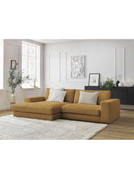 Leo Modüler L Köşe Kanepe - Uzanmalı Köşe - 3-4 Kişilik-Köşe Koltuk-Innature Home-Açık bej-Sağ-NowShopFun