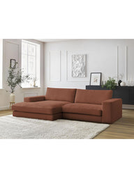 Leo Modüler L Köşe Kanepe - Uzanmalı Köşe - 3-4 Kişilik-Köşe Koltuk-Innature Home-Açık bej-Sağ-NowShopFun
