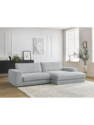 Leo Modüler L Köşe Kanepe - Uzanmalı Köşe - 3-4 Kişilik-Köşe Koltuk-Innature Home-Açık bej-Sağ-NowShopFun