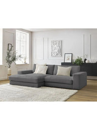 Leo Modüler L Köşe Kanepe - Uzanmalı Köşe - 3-4 Kişilik-Köşe Koltuk-Innature Home-Açık bej-Sağ-NowShopFun