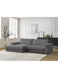 Leo Modüler L Köşe Kanepe - Uzanmalı Köşe - 3-4 Kişilik-Köşe Koltuk-Innature Home-Açık bej-Sağ-NowShopFun
