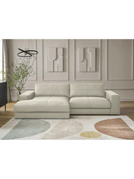 Leo Modüler L Köşe Kanepe - Uzanmalı Köşe - 3-4 Kişilik-Köşe Koltuk-Innature Home-Açık bej-Sağ-NowShopFun