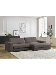 Leo Modüler L Köşe Kanepe - Uzanmalı Köşe - 3-4 Kişilik-Köşe Koltuk-Innature Home-Açık bej-Sağ-NowShopFun