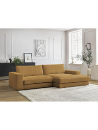 Leo Modüler L Köşe Kanepe - Uzanmalı Köşe - 3-4 Kişilik-Köşe Koltuk-Innature Home-Açık bej-Sağ-NowShopFun
