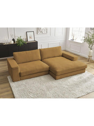 Leo Modüler L Köşe Kanepe - Uzanmalı Köşe - 3-4 Kişilik-Köşe Koltuk-Innature Home-Açık bej-Sağ-NowShopFun