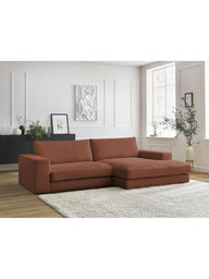 Leo Modüler L Köşe Kanepe - Uzanmalı Köşe - 3-4 Kişilik-Köşe Koltuk-Innature Home-Açık bej-Sağ-NowShopFun