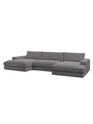 Leo Modüler Uzanmalı Kanepe - Kadife Kumaş Döşemeli, 5-6 Kişilik-Koltuk-Innature Home-Açık Bej-NowShopFun