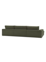 Leo Modüler Uzanmalı Kanepe - Kadife Kumaş Döşemeli, 5-6 Kişilik-Koltuk-Innature Home-Açık Bej-NowShopFun