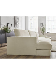Leo Modüler Uzanmalı Kanepe - Kadife Kumaş Döşemeli, 5-6 Kişilik-Koltuk-Innature Home-Açık Bej-NowShopFun