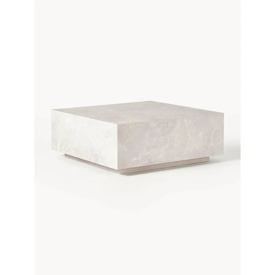 Lesley Mermer Görünümlü Sehpa, Bej