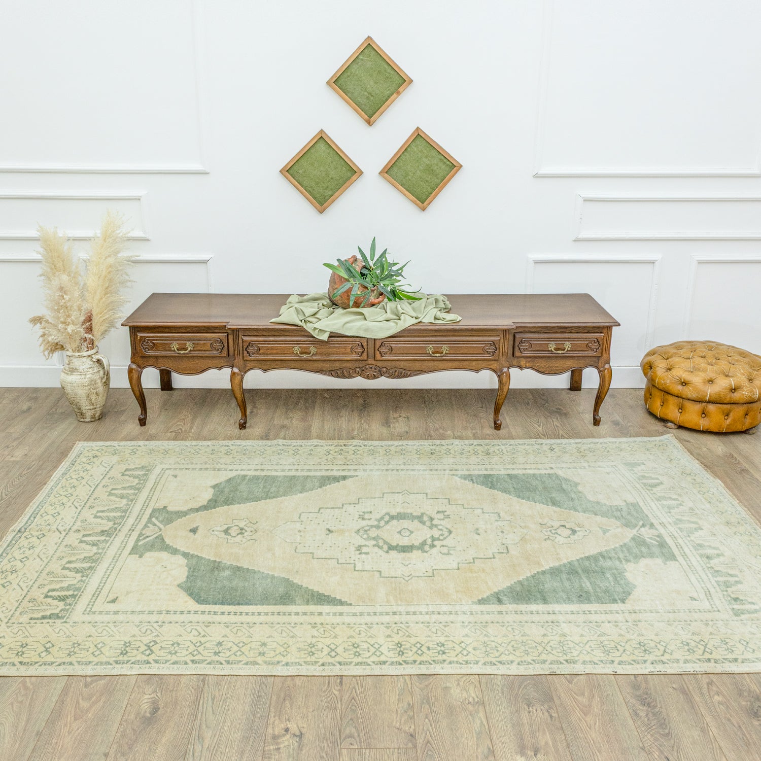 Leylak Vintage El Dokuma Yün Halı 151X278 Cm