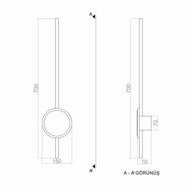 Lights Sword Işıklı Gövde Çubuk Aplik-Aplik-Voxlamp-Siyah-3000k(Gün Işığı)-NowShopFun