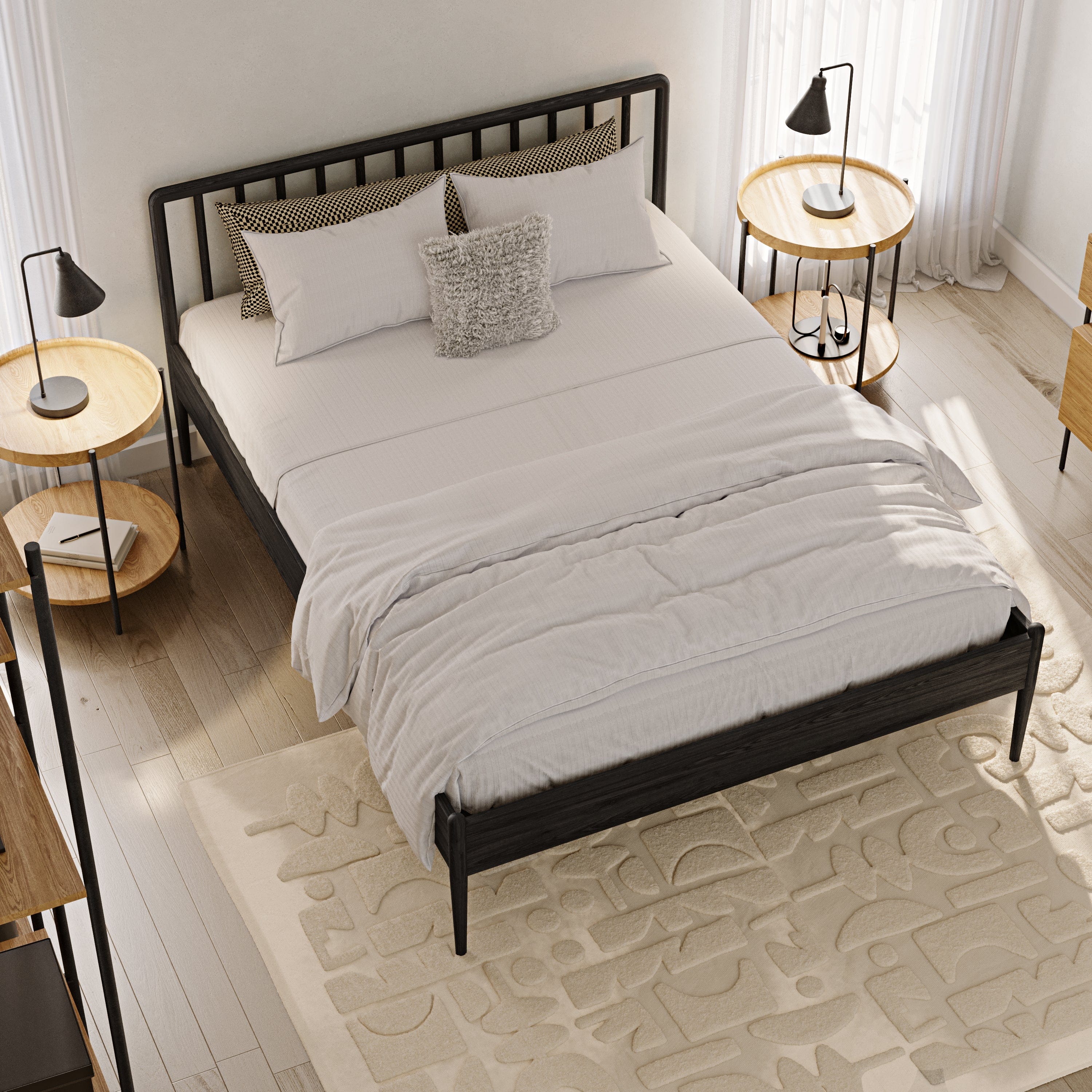 Lilium Siyah Karyola 140X190