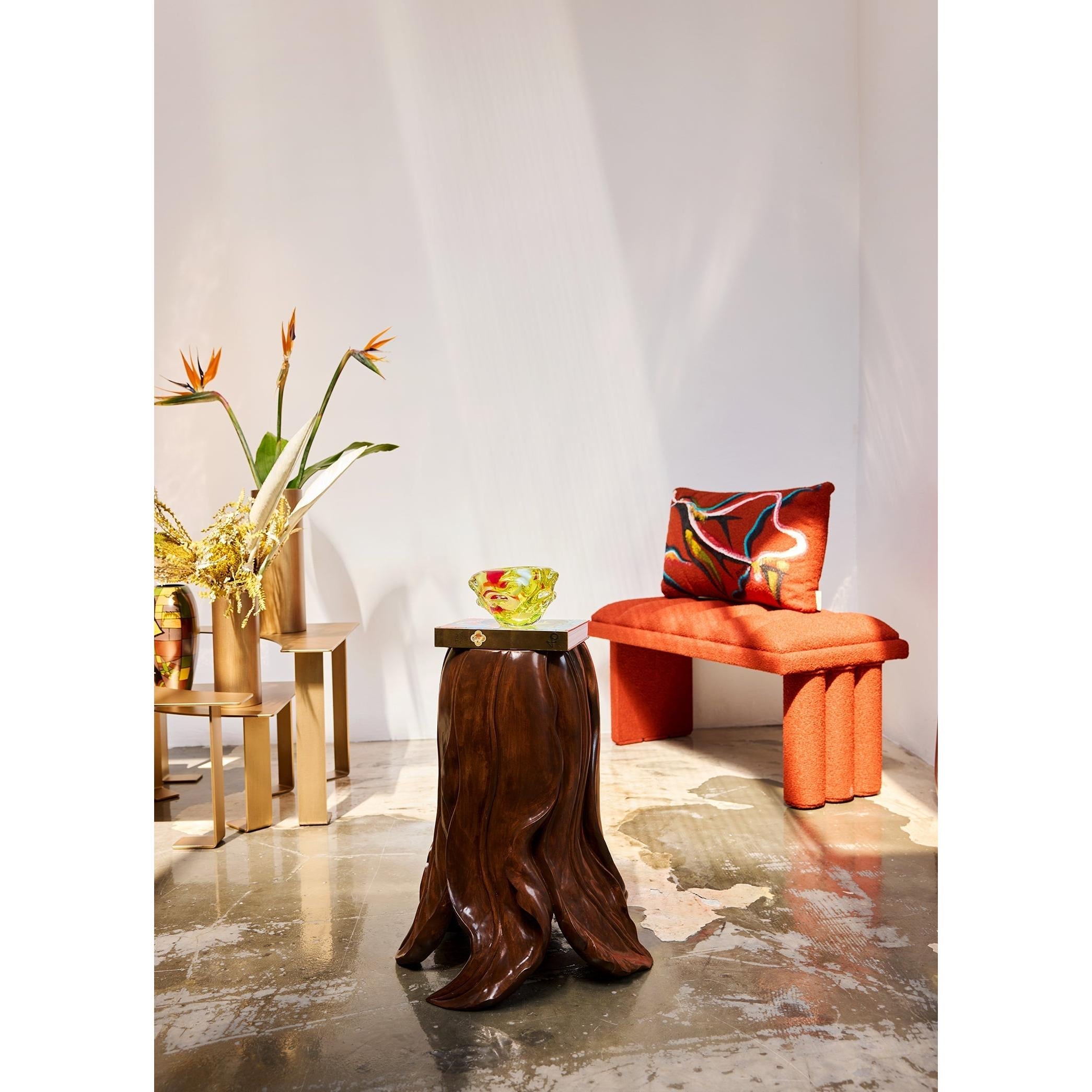 Limited Edition Göç Özel Tasarım Bukle Kumaş Üzerine El Boyaması Kırlent