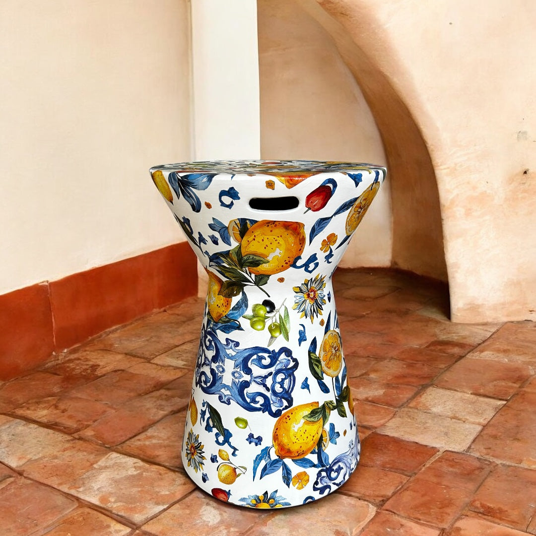 Limon Desen Koni Seramik Sehpa