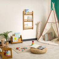 Livi Montessori Yer Kitaplık-Kitaplık-Furnirem-50 cm-2-Raflı-Naturel-NowShopFun