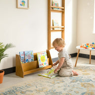 Livi Montessori Yer Kitaplık-Kitaplık-Furnirem-50 cm-2-Raflı-Naturel-NowShopFun