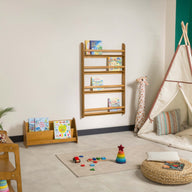 Livi Montessori Yer Kitaplık-Kitaplık-Furnirem-50 cm-2-Raflı-Naturel-NowShopFun