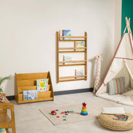 Livi Montessori Yer Kitaplık-Kitaplık-Furnirem-50 cm-2-Raflı-Naturel-NowShopFun