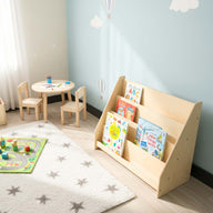 Livi Montessori Yer Kitaplık-Kitaplık-Furnirem-50 cm-2-Raflı-Naturel-NowShopFun
