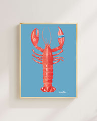 Hazal Türer - Lobster 3' Lü Set Fine Art Baskı-Fine Art Baskı-Gige Gallery-Hahnemühle Matt Fibre-21x30-NowShopFun