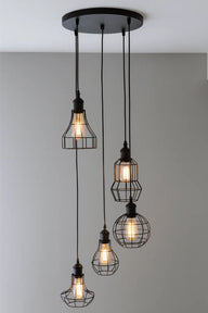 Loft Grid 5'li Sarkıt Avize-Avize-livingstore-NowShopFun