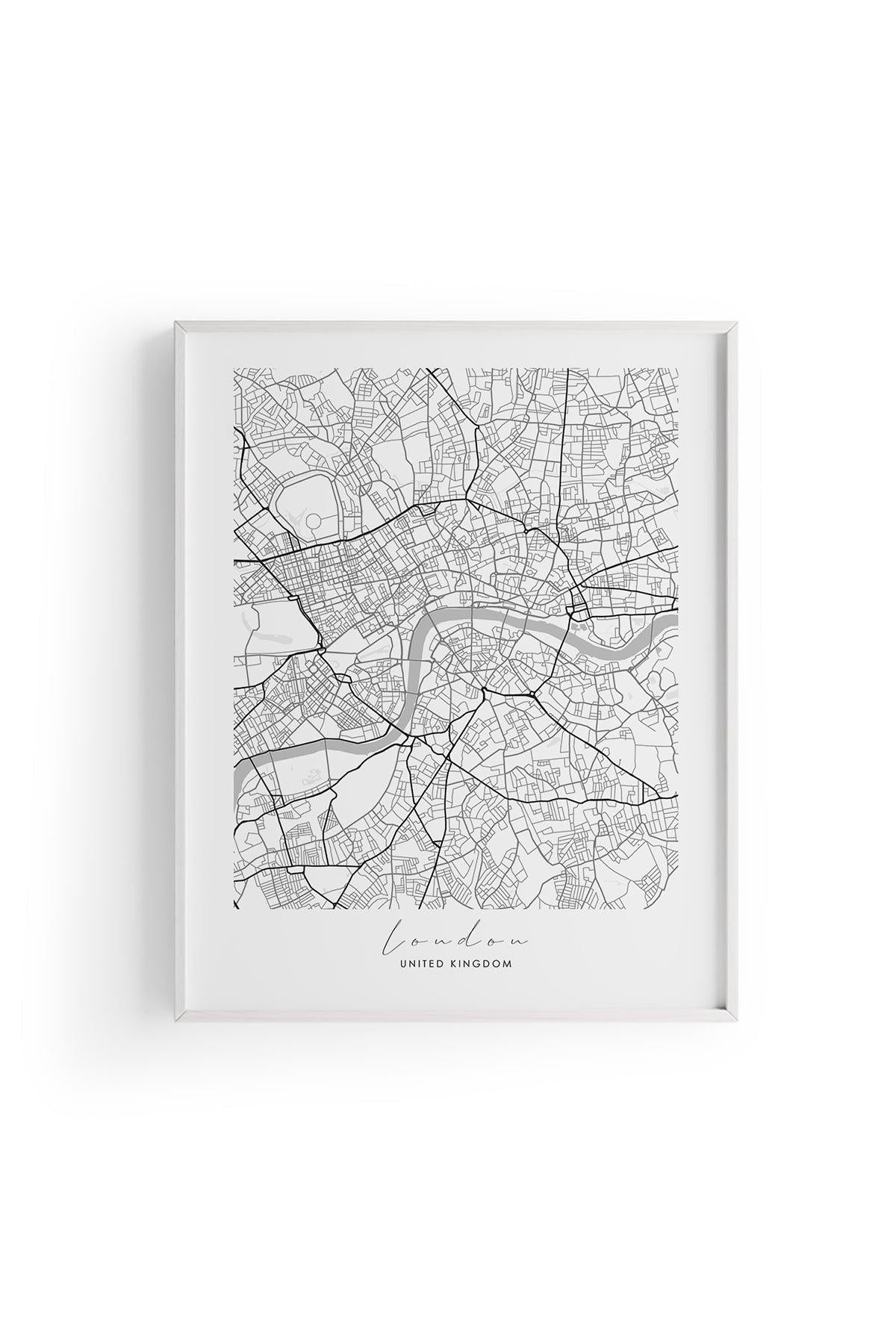 London Şehir Haritası Poster
