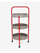 The Peria-Loop Tray Servis Arabası-Gata Design-Oksit Kırmızı Ral3004-NowShopFun