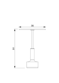 Lope Solo Vişne Leylak Mermer Ayaklı Yan Sehpa-Yan Sehpa-Lucenti Design-NowShopFun