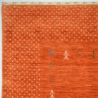 Lori Yünden El Dokuma Etnik Desenli Modern Halı-Kilim & Halı-KilimCo-60x90 Cm-Kırmızı-NowShopFun