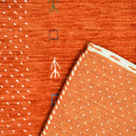 Lori Yünden El Dokuma Etnik Desenli Modern Halı-Kilim & Halı-KilimCo-60x90 Cm-Kırmızı-NowShopFun