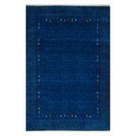 Lori Yünden El Dokuma Etnik Desenli Modern Halı-Kilim & Halı-KilimCo-60x90 Cm-Lacivert-NowShopFun
