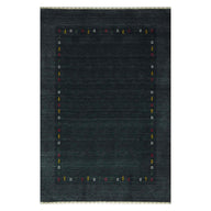 Lori Yünden El Dokuma Etnik Desenli Modern Halı-Kilim & Halı-KilimCo-60x90 Cm-Antrasit-NowShopFun