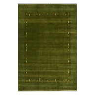Lori Yünden El Dokuma Etnik Desenli Modern Halı-Kilim & Halı-KilimCo-60x90 Cm-Haki-NowShopFun