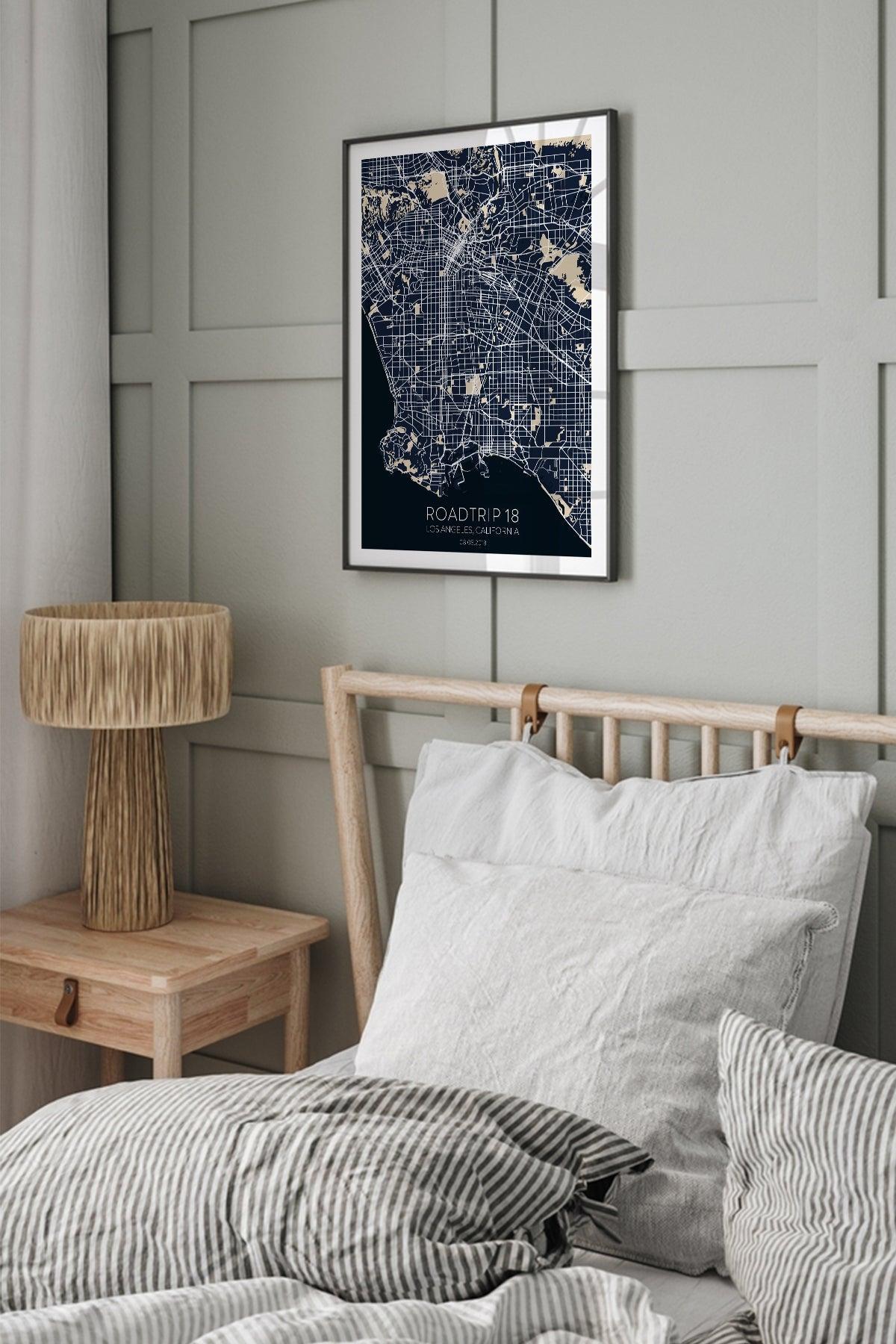 Los Angeles Şehir Haritası Poster