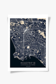 Los Angeles Şehir Haritası Poster-Poster-ODA.products-30x40-Çerçevesiz-NowShopFun