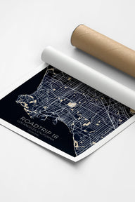 Los Angeles Şehir Haritası Poster-Poster-ODA.products-30x40-Siyah-NowShopFun