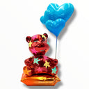 Love Dreamer Kırmızı Krom Ayı Heykeli