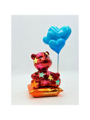 Love Dreamer Kırmızı Krom Ayı Heykeli