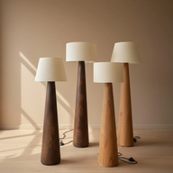 Lumenia Masif Ahşap Lambader-Lambader-Vune Concept-120 cm-Konik-Natural-NowShopFun