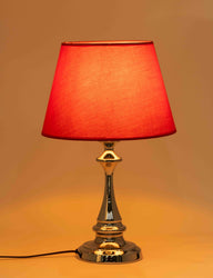 Lumiere Krom Kaplama Abajur - Kırmızı-Abajur-Maisonord-NowShopFun