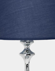 Lumiere Krom Kaplama Abajur - Lacivert-Abajur-Maisonord-NowShopFun